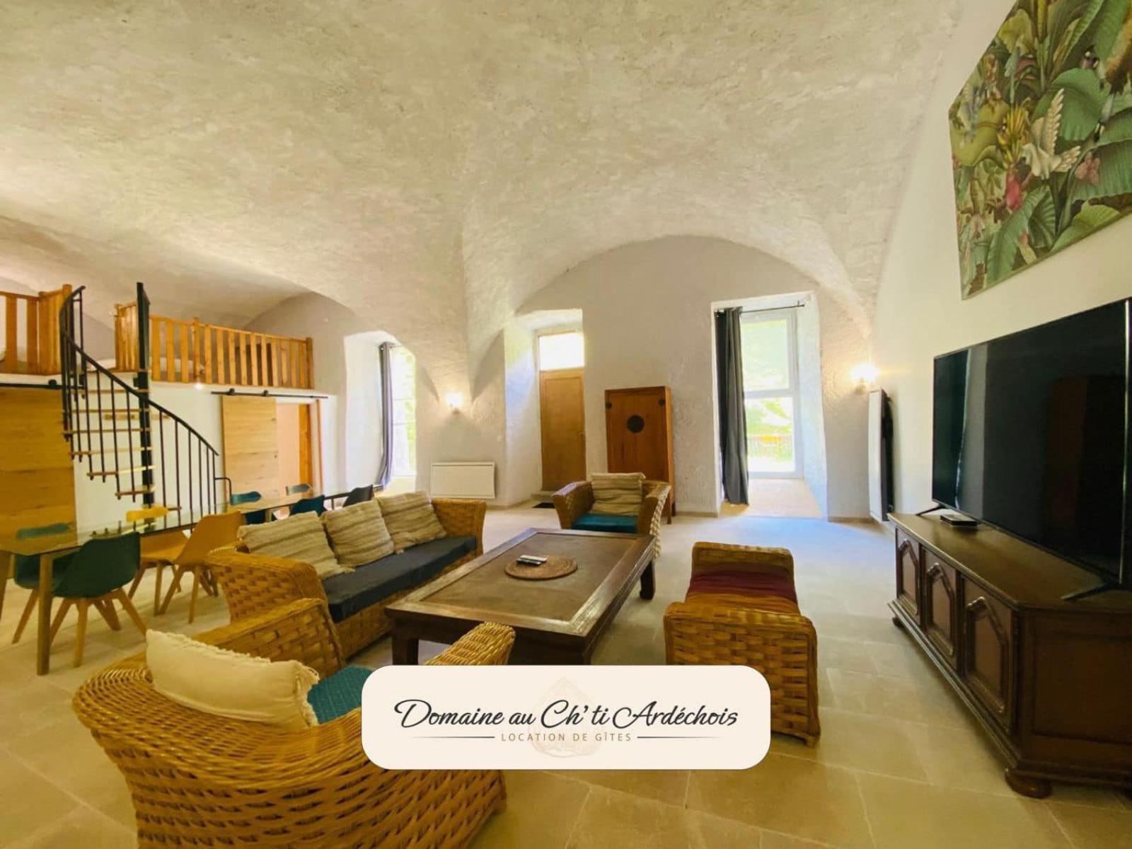 Gite De Groupe - Domaine Au Ch'Ti Ardechois Rochessauve Exterior foto